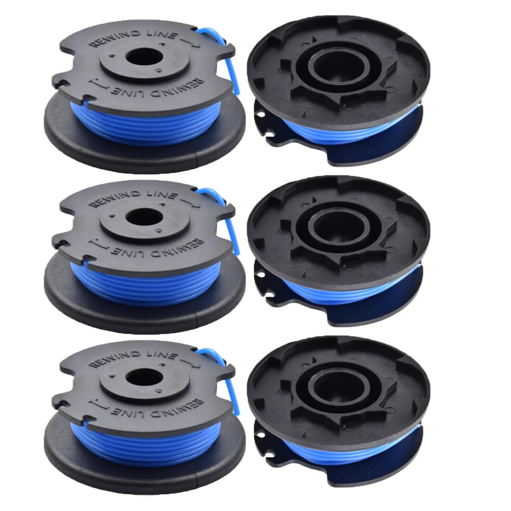 6Pcs Strimmer Spool Compatible with Ryobi, String Trimmer Replacement Ryobi One+ AC14RL3A，18V 24V 40V Strimmer