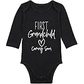listery First Grandchild Baby Bodysuit Pregnancy Announcement For Grandparents Baby Announcement First Grandbaby Infant