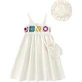 Yhnslsf Toddler Baby Girls Dresses Summer Sleeveless Dress Kids Girls Spring Sling Sundress 3-Piece School Outfits Size 2-8T