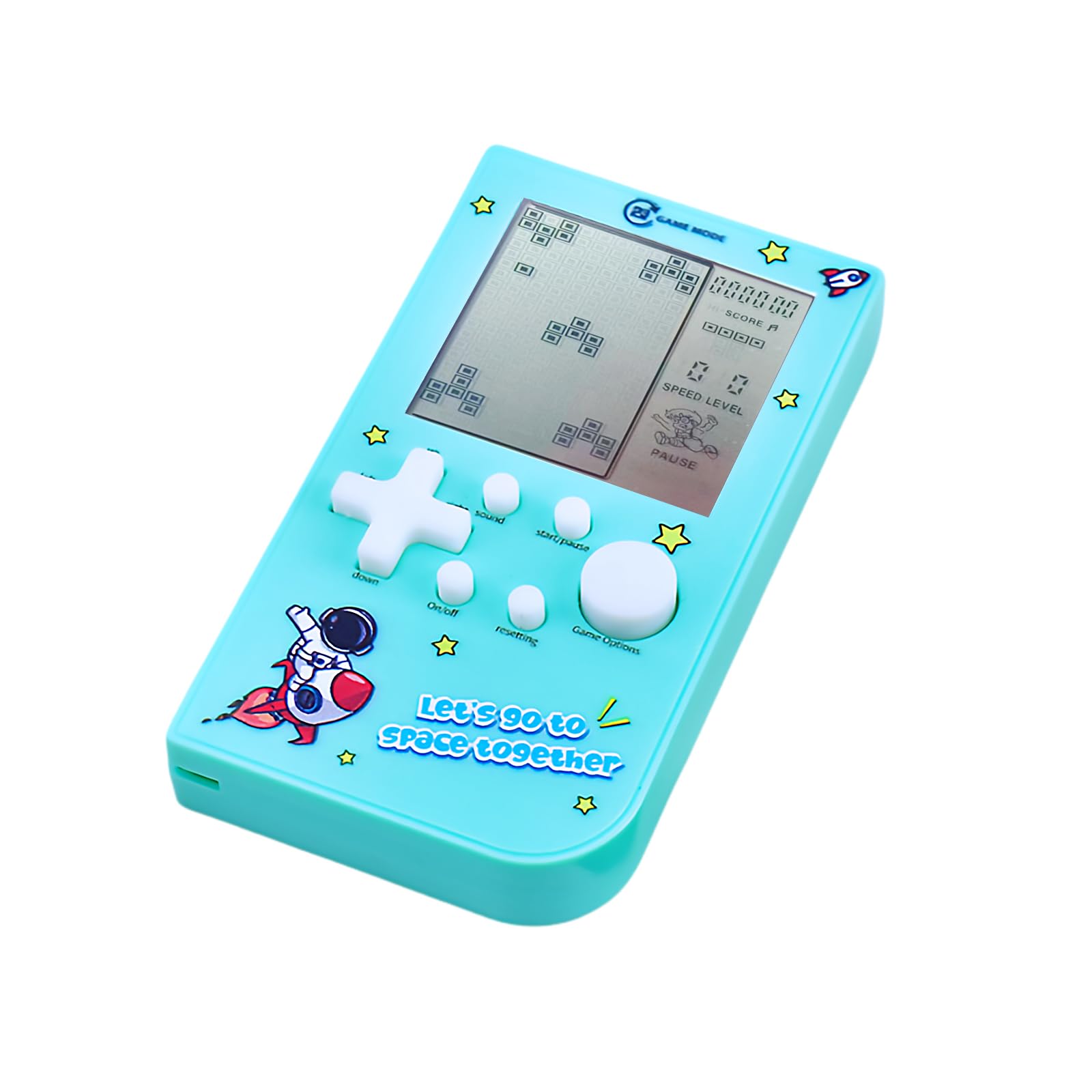 TAQY New Block Game console with 26 Game Macaron Colors Retro Game Machine Pocket Game Machine Brick Game/Racing/Tank Battle Puzzle Toy Electronic Nostalgic Handheld Device Children's Gift (Green)