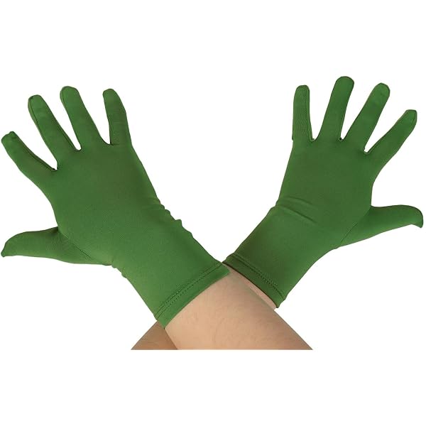 Kids Black Costume Gloves - Stretchy Polyester Halloween & Dress-Up Accessory (One Size) - View #10