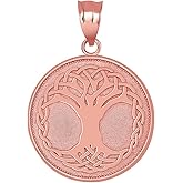 Certified 10k Gold Tree Of Life Medallion Pendant