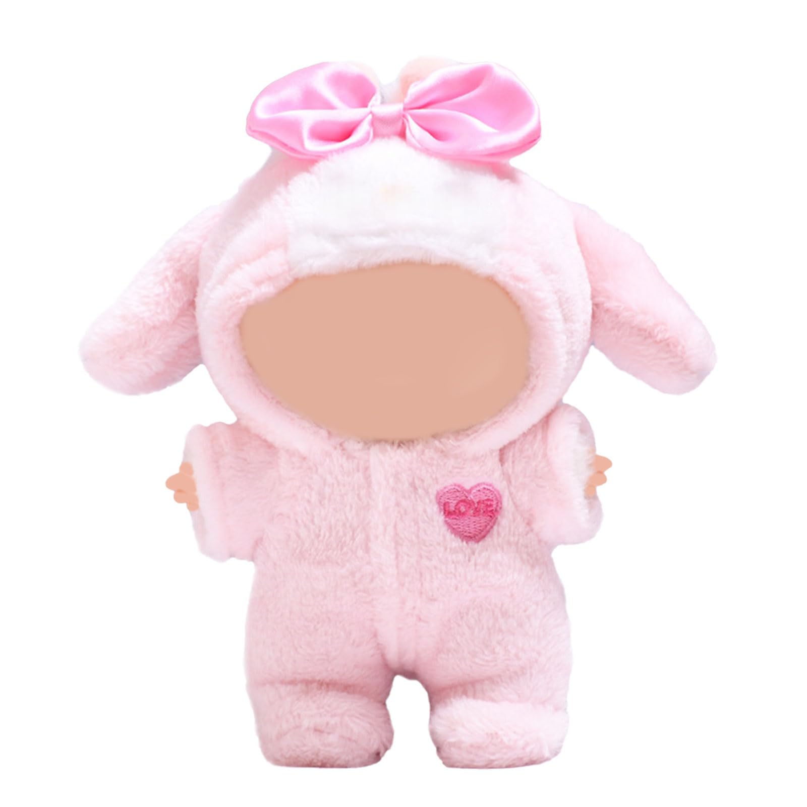 Photo 1 of 2025 New Clothes for 17cm Clothes Set for Doll, Keychain Accessories for Dolls, Faking Animal Style Outfit for 17cm Doll Jumpsuit (Pink)
