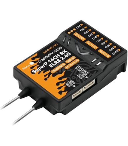 HelloRadio HR8E ELRS PWM Récepteur 2,4 GHz 9 CH ExpressLRS Module