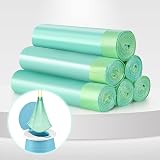 VISATOR Portable Travel Potty Chair Liners Bags 90 Pcs Green 45x50CM