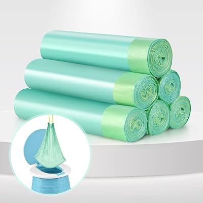 VISATOR Portable Travel Potty Chair Liners Bags 90 Pcs Green 45x50CM