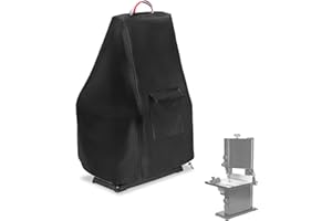 Exokugo 9-Inch Benchtop Bandsaw Cover, Heavy Duty Dustproof Metal Cutting Band Saw Cover with Plush Lining,Black