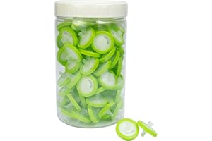 Syringe Filters PES Hydrophilic Filtration 0.22um Micron Pore Size 25mm Membrane Diameter Lab PES Membrane Disc Non-Sterile by Labfil, Pack of 100