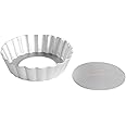Fat Daddio's PFT-65 Round Fluted Tart Pan, 6.5 x 1 Inch