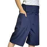 Thai Massage Pants Loose Comfort Movement Pants Ideal for Yoga Dance Cardio Thailand Fisherman Trousers One Size Fits Most