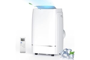 Rintuf 12800 BTU Portable Air Conditioner, Cools Rooms up to 620 sq.ft, 3-in-1 Quiet Portable AC with Dehumidifier & Fan & Smart 24H Timer, Wide Oscillation, Remote Control & Window Kit