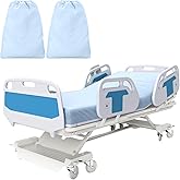 CODOHI 2 Pack Bariatric Hospital Bed Sheet 42"x85"x14" Deep Pocket Fitted Sheets for Oversized Medical &amp; Bariatric Mattresses - Soft (2, Blue)