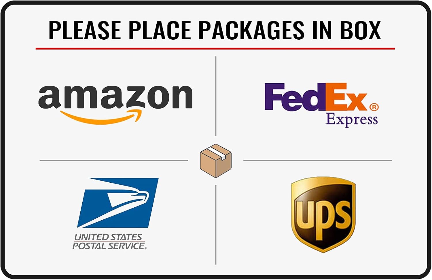 Yard Signs - Please Place Packages in Box Delivery Sign for Outdoor Use 12 x 8 Inch (025)