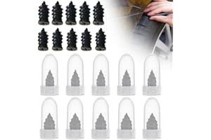 NOGCAW Tire Repair Nails Kit for Car/Motorcycle/Truck, Fast Self-Service Tire Repair Tools, Screw in Tire Repair Plugs with Box and Screwdriver, Vacuum Tire Repair Kits Spiral Rubber Nails (20, S+L)