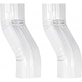 Sosation 2 Aluminum Gutter Downspout Elbow Extensions 3 Inch 3x4 A-style | White Offset for Rectangular Gutter, Aluminum Downspout Elbows for Outdoor Drainage, Metal Leader Fittings