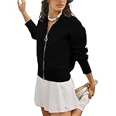 SuperPrity Womens Cardigan Sweaters Long Sleeve Zip Up Lightweight Knit Jacket Casual Baseball Coat 2024 Trendy Fall Clothes