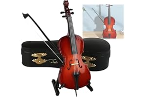 USOWAY Tiny Violin with Sound, Mini Violin, World's Smallest Violin Toy, Tiny Violin Keychain with Sad Music, Bow and Case Mini Musical Instrument Miniature Toy, Tiny Violin That Plays Sad Music (25cm)