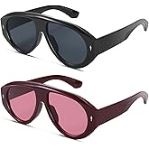 A LONG Trendy Oversized Aviator Sunglasses for Women Men Retro Vintage 70s Style Chunky Aviators Sun Glasses