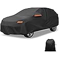 X AUTOHAUX Car Cover Outdoor Waterproof Sun Rain Snow Hail Protection with Left Side Door Zipper 210D-PU for Hyundai Kona