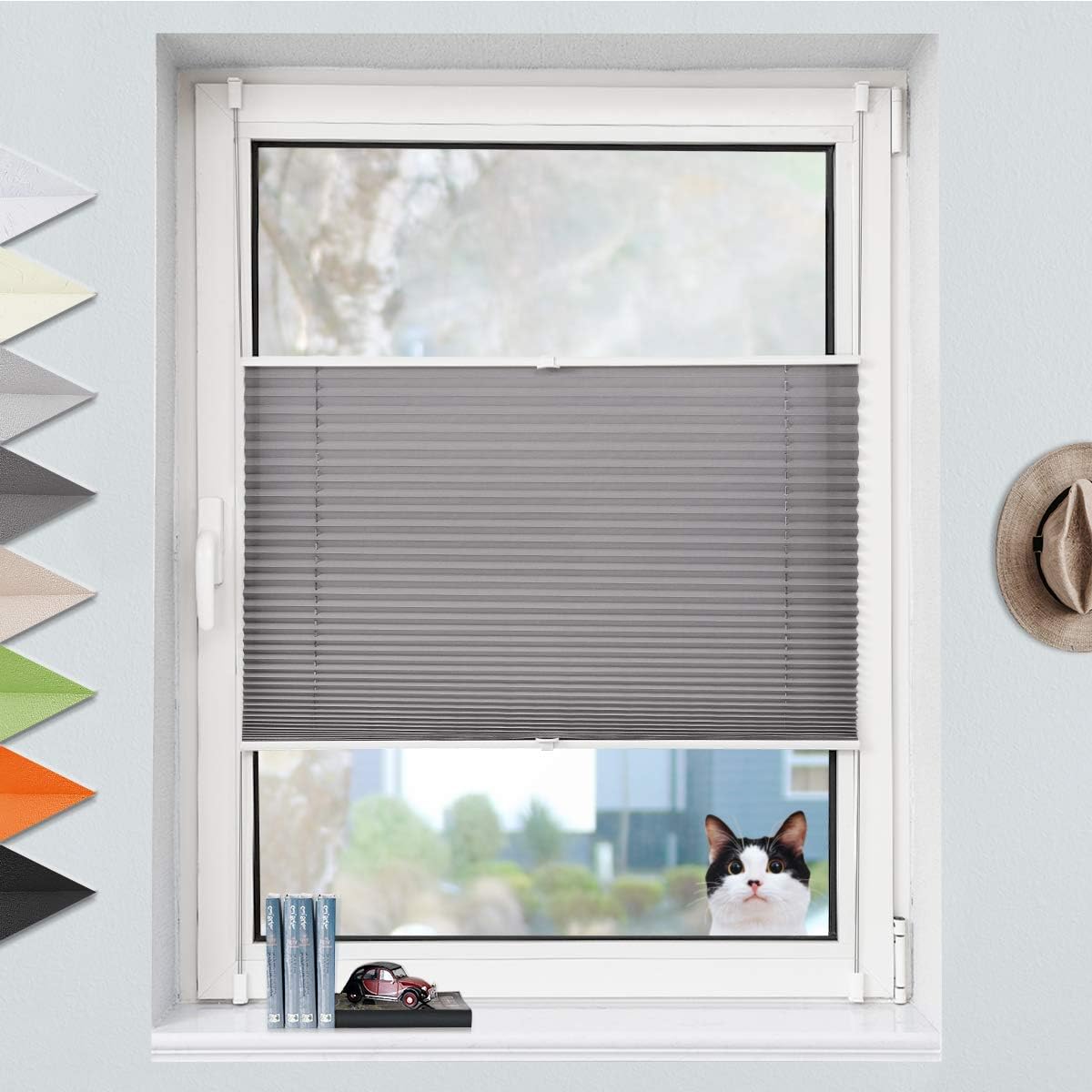 Amazon.de: Grandekor Plissee Klemmfix Plisseerollo ohne Bohren (35x80cm ...