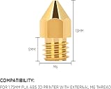 LUTER 30PCS 0.4mm 3D Printer Nozzles MK8 Extruder Brass for Creality Ender CR-10 view 4