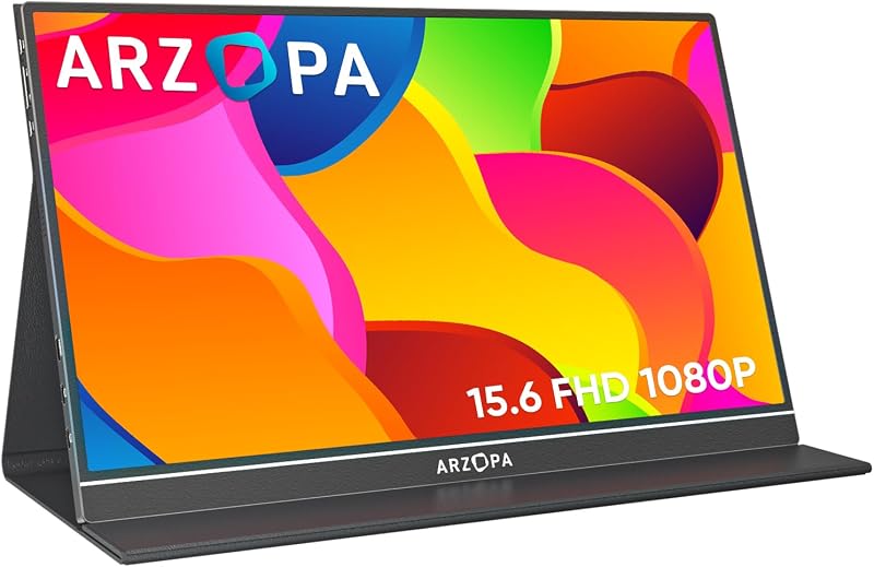 ARZOPA S1 Portable Monitor 15.6 FHD 1080P USB-C HDMI Eye Care