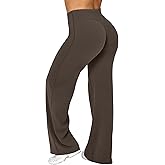 Ieumaz Women Straight Leggings Bottoms High Waist Gym Workout Leggings Stretch Casual Wide Leg Yoga Pants