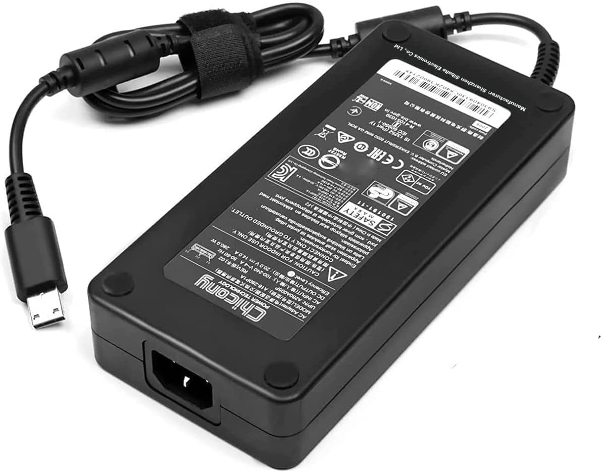 280W USB Tip AC Adapter Laptop Charger Compatible for MSI GE66 GE76 Raider GP76 GP66 Leopard ADP-280BB B A18-280P1A S93-0409330-C54 Clevo X170SM-G X170KM-G(20V 14A)(Not fit msi ge75 ge65 ge65)