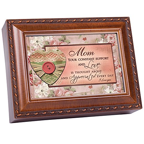 Cottage Garden Mom Woodgrain Traditional Music Box Plays You Light Up My Life