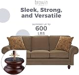 Btowin 4" Solid Wood Furniture Legs 4Pcs Glazed Bun Feet w/ 5/16" Bolts & Plates view 5