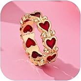Someki Heart Rings Gold Statement Boho Rings Summer Accessories Beach Jewelry for Women Anniversary Birthday Gifts