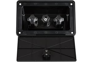 Dura Faucet (DF-SA185-BK) RV Exterior Spray Box with Hot/Cold Quick Connect Faucet (Black)