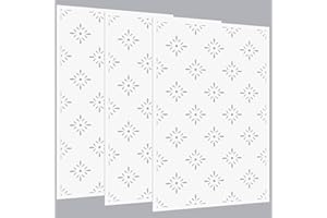 COLINGMILL 3 Pcs Forest Wall Stencils for Painting 36" x 23" Large Wall Stencil Reusable Fern Boho Wallpaper for Kitchen, Room, Furniture Floors Home Decor(Vintage Style)