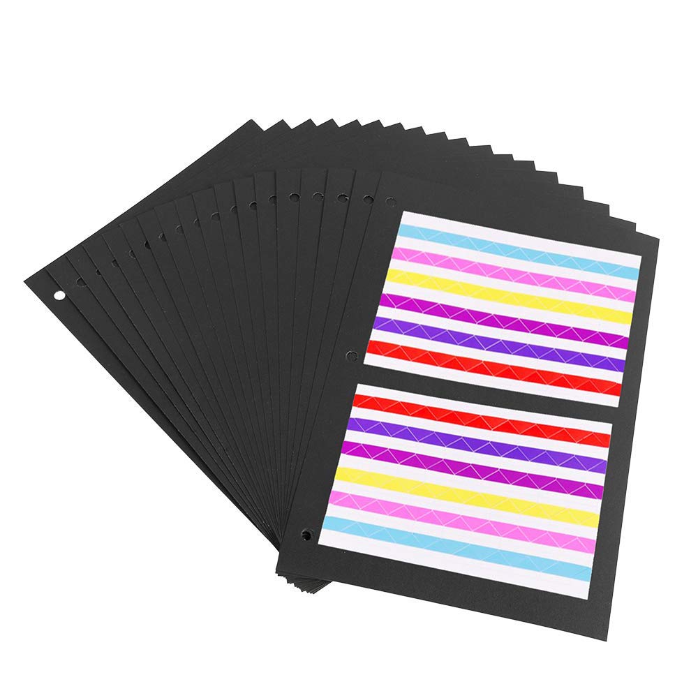 OUME Scrapbook Black Paper 26x18CM,20pcs Extra Refill Pages Photo Book Blank Inside Paper for Scrapbook DIY Photo Album 27.5x20.5CM.