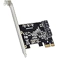 I/O CREST 2 Port SATA III Pci-E 3.0 X1 Controller Card (Jmicro Chipset), Add Two SATA 3.0 Devices to Any PCIe Slot