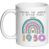 SIUNY 76th Birthday Gifts for Women Men Coffee Mugs,Gifts for 76 Year Old Woman,1950 Birthday for Women, 76th Presents Coffee Mug Presents Women,11oz (1950)