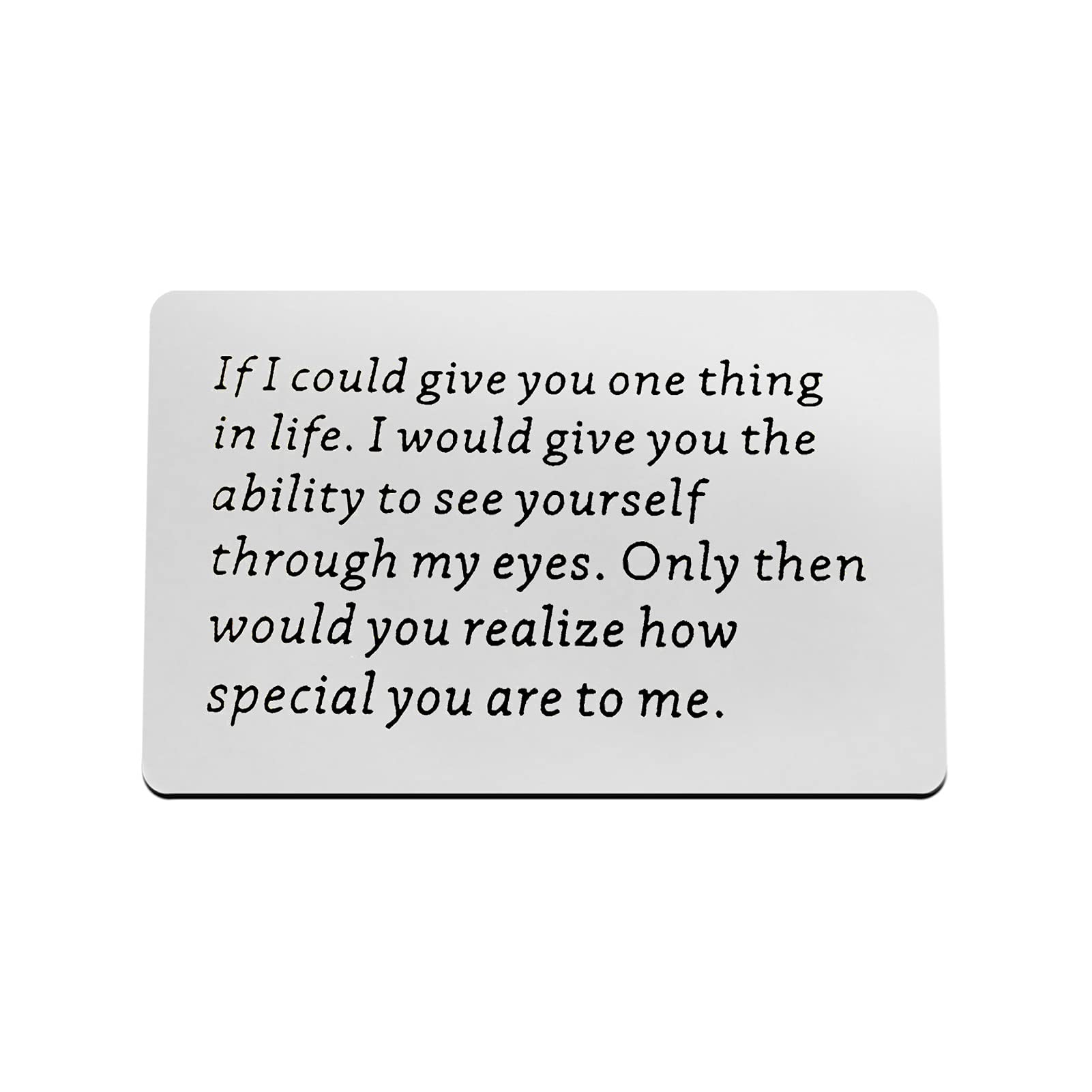 Engraved Wallet Card for Boyfriend Girlfriend Husband Wife Anniversary Card Gifts for Him Inspirational Gifts for Son Daughter Valentines Day Christmas Birthday Gifts for Friend Family