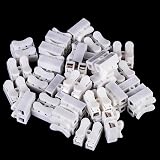 Ulable 30pcs White No Soldering Quick Cable Wire Connector 2 Channel view 8
