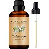 Wuvezrub Tuberose Essential Oil for Diffuser, Aromatherapy &amp; DIY-30ml | Pure natural tuberose oil; ideal for diffuser aromatherapy, candle &amp; soap DIY, home freshening &amp; body massage, 1.01 fl oz