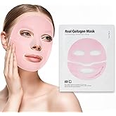 Meditime Collagen Mask, Korean Collagen Firming Mask | Collagen Face Sheet Mask for Reducing Fine Lines & Brightening, 4 sheets
