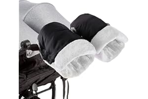 KIKIDIS Universal Winter Anti-Freeze Baby Stroller Gloves,Stroller Hand Muff,Extra Thick Warm Waterproof Hand Warmers,Stroller Accessories