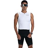 Zoot Men’s Core Sleeveless Tri Aero SLVS FZ Racesuit, Quick-Dry Sleeveless Triathlon Suit with Chamois & Race Storage