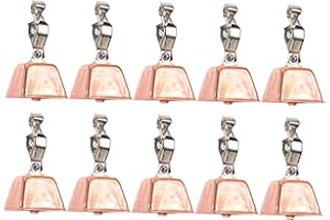 GRIRIW 10pcs Stainless Steel Fishing Cow Bells with Clamp Clip for Fishing Rods Sound Easy Installation