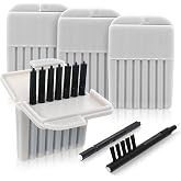 32pcs Hearing Aid Filters, Wax Guard Filters for Phonak, Widex, Unitron and Resound, Hearing Aids Cleaner with Cleaning Brush kit Accessories, 4 Packs/32 Filters (Gray)