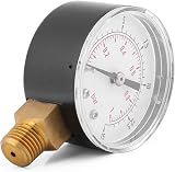 Plyisty 0-1 Bar 0-15 PSI Mini Pressure Gauge 1/4" Low Pressure Manometer view 9