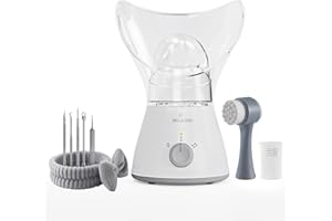Bella Ciao 11-Piece Facial Steamer Set – Portable Face Steamer for Deep Cleaning, Hydration & Pore Care – Skincare Beauty Tool Kit for Women & Teens – Spa Gift for Home, Travel & Self-Care Routine