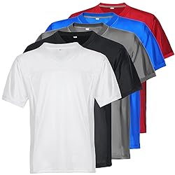 Aumudle Men Blank Plain Football Jersey Practice