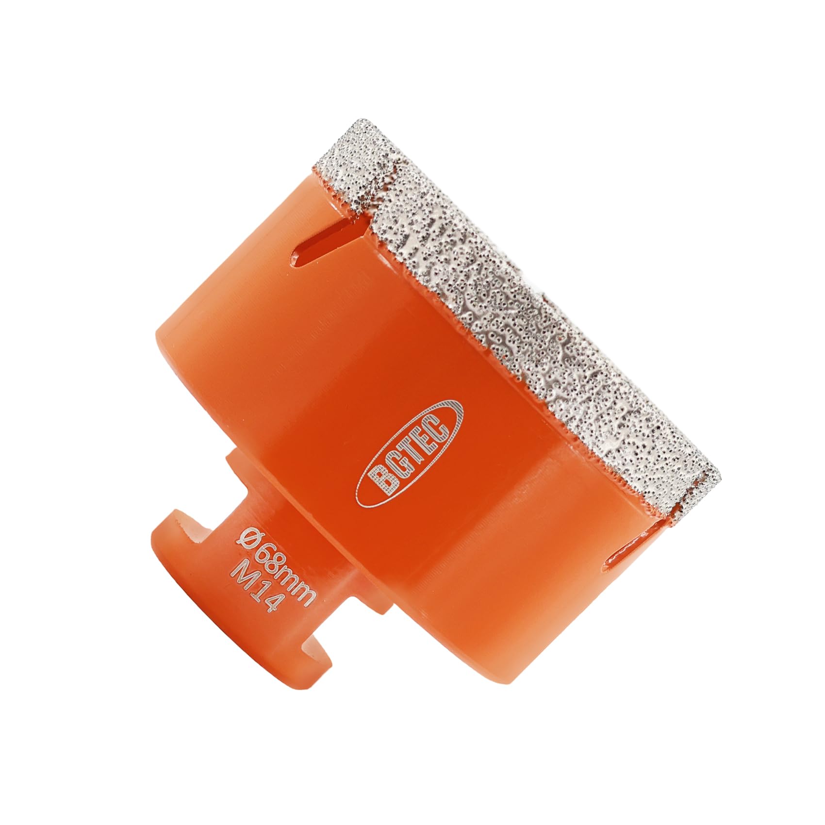 BGTEC Diamond Drill Bit - 68mm Tile Hole Saw with M14 thread for Drilling Porcelain Ceramic Tile Granite Marble Stone Vacuum Brazed Diamond Hole Saw 60mm length — image 1