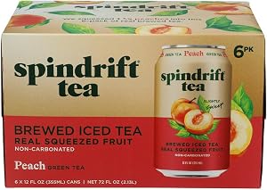 Spindrift Green Tea with Peaches and Agave 6pk, 12 FZ