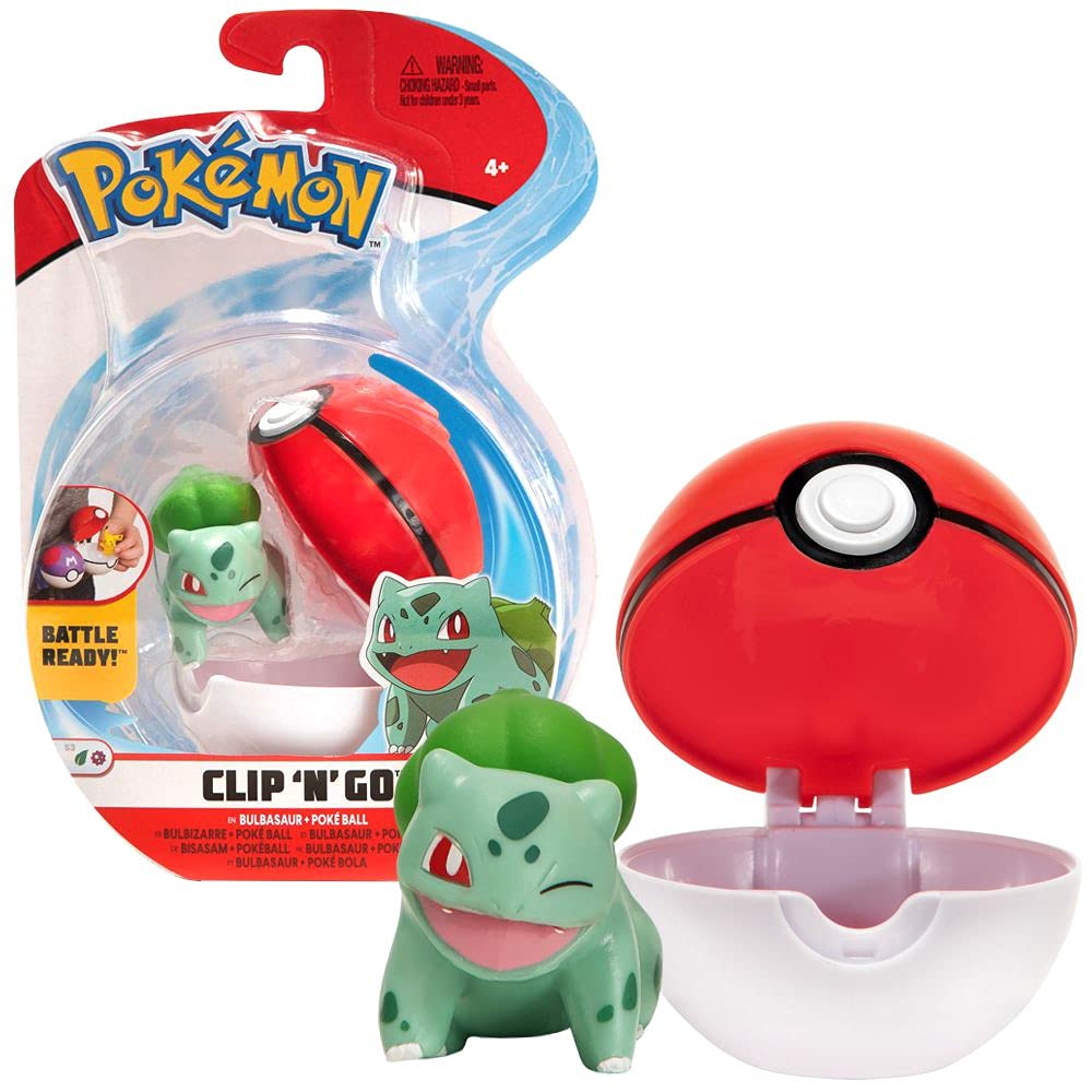 Pokemon Toy Figure with Pokeball Clip N Go | Action Figures, Play Figure:Bulbasaur
